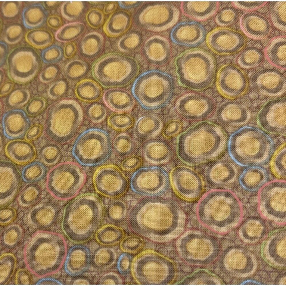 Garden Medley Susie Johnson Circular Print Cotton Quilting Fabric 1/2 Yard